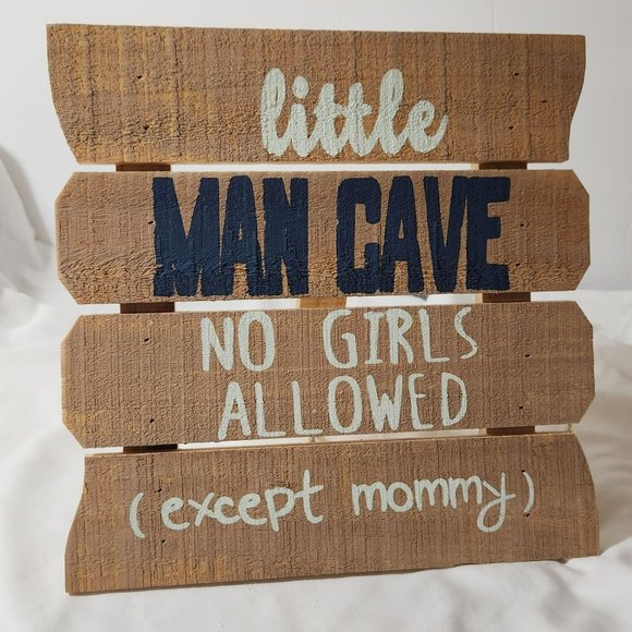 Baby Boy little man cave Sign - Picture 2 of 7